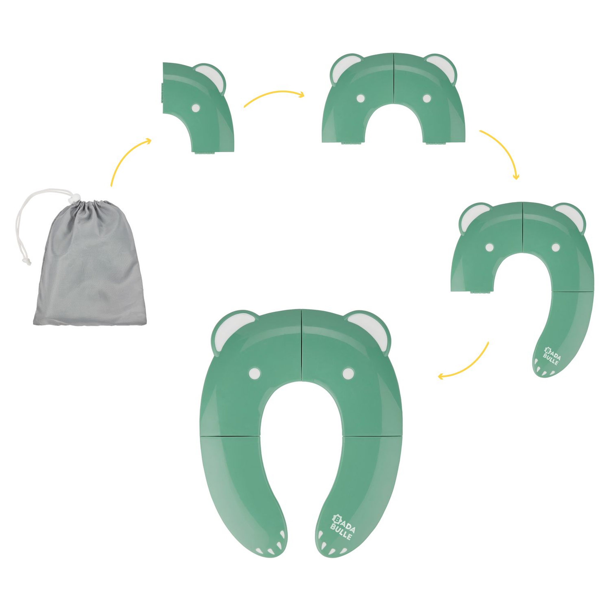 Voir la diapositive 3 : BADABULLE Réducteur de toilette pliable