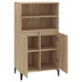 Voir la diapositive 4 : VIDAXL Buffet haut Chene sonoma 60x36x110 cm Bois d'ingenierie