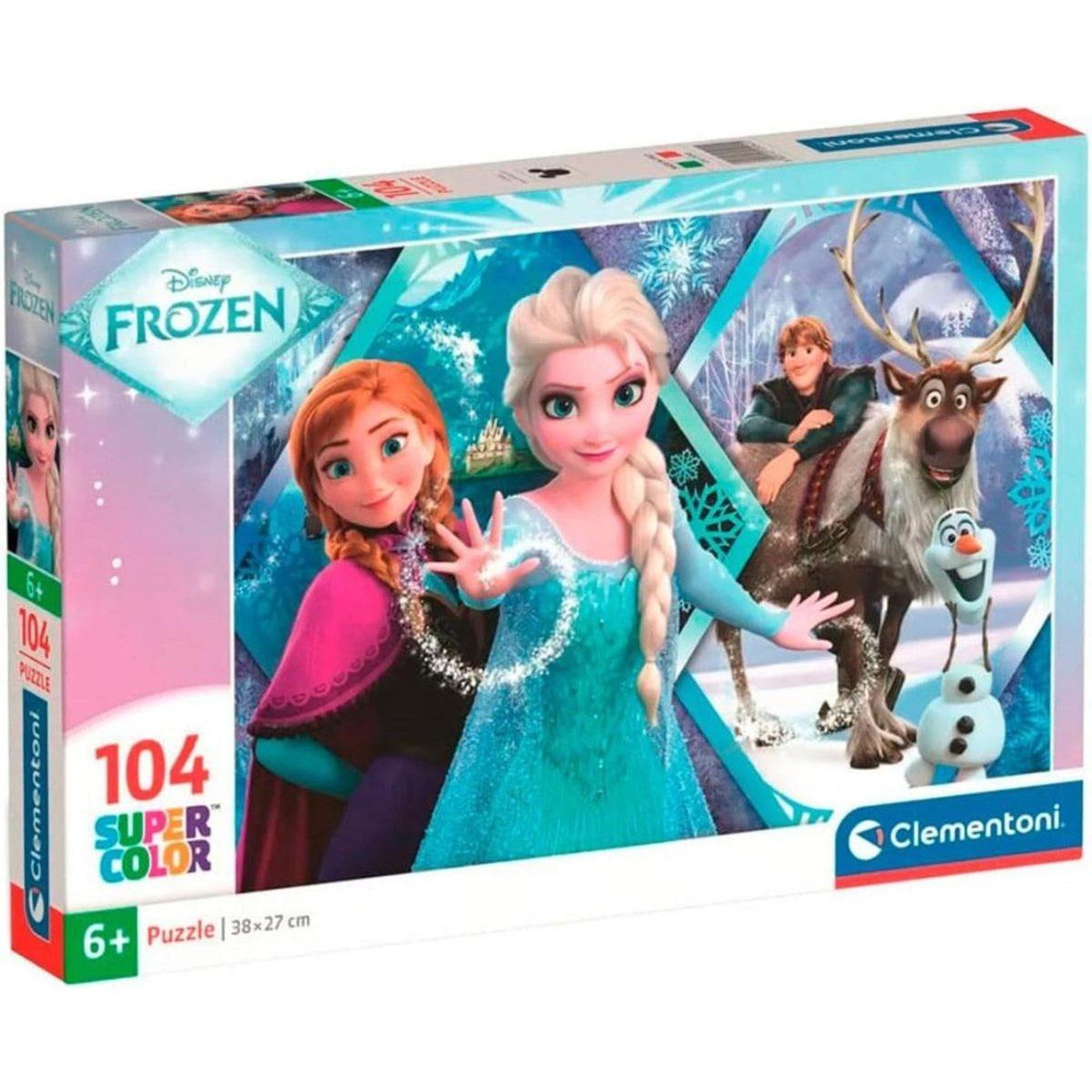 CLEMENTONI Puzzle  25045 super color la reine des neiges - 104 pièces