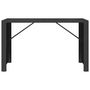 Voir la diapositive 3 : VIDAXL Table de bar et dessus en verre noir 185x80x110 cm poly rotin