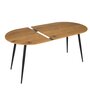 TOILINUX Table extensible ovale pour 4 à 6 personnes effet bois - L.120 à 160cm