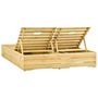 Voir la diapositive 3 : VIDAXL Chaise longue double Bois de pin impregne de vert