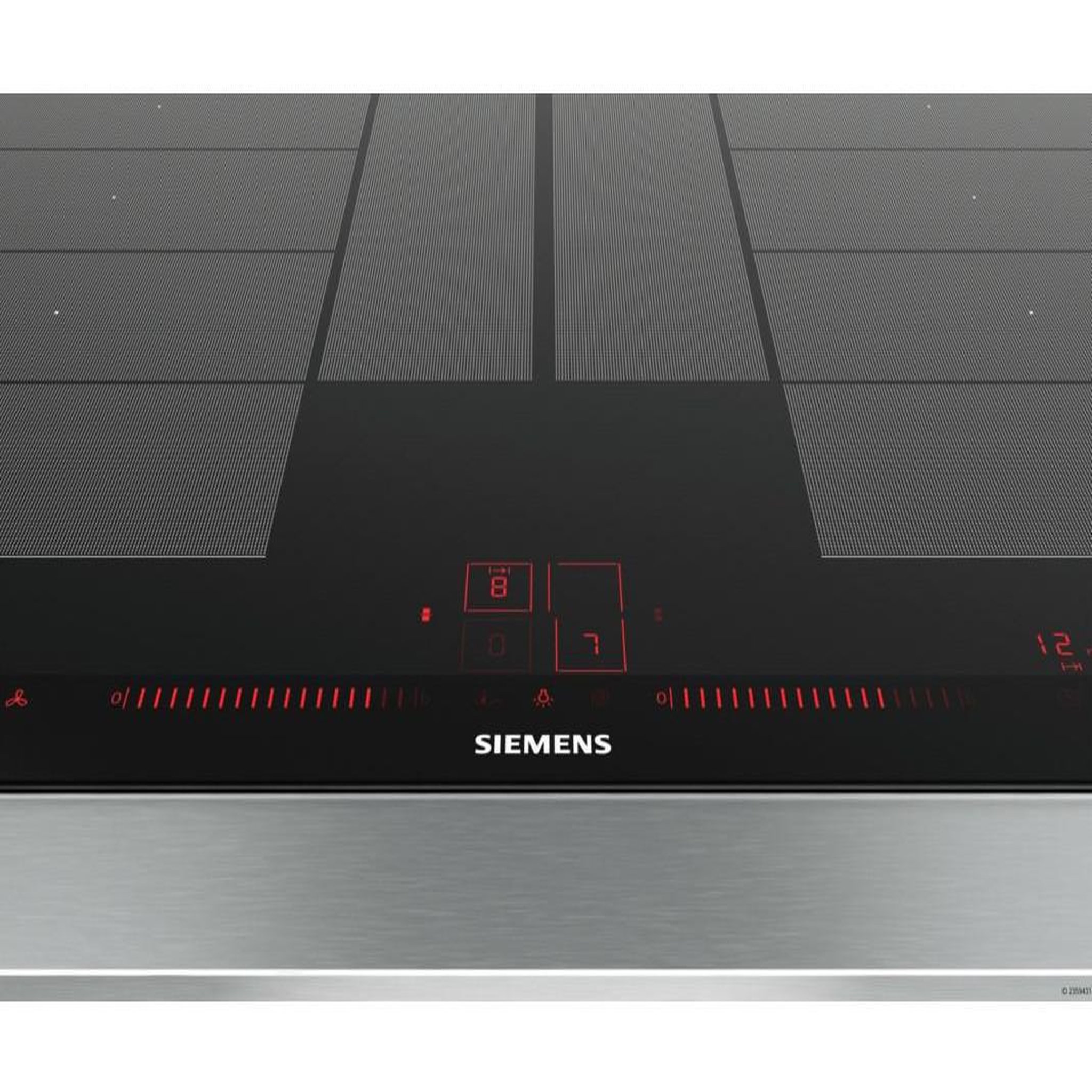 Voir la diapositive 2 : Siemens Table de cuisson à induction 80cm 4 feux 7400w flexinduction noir - ex875lyv1e