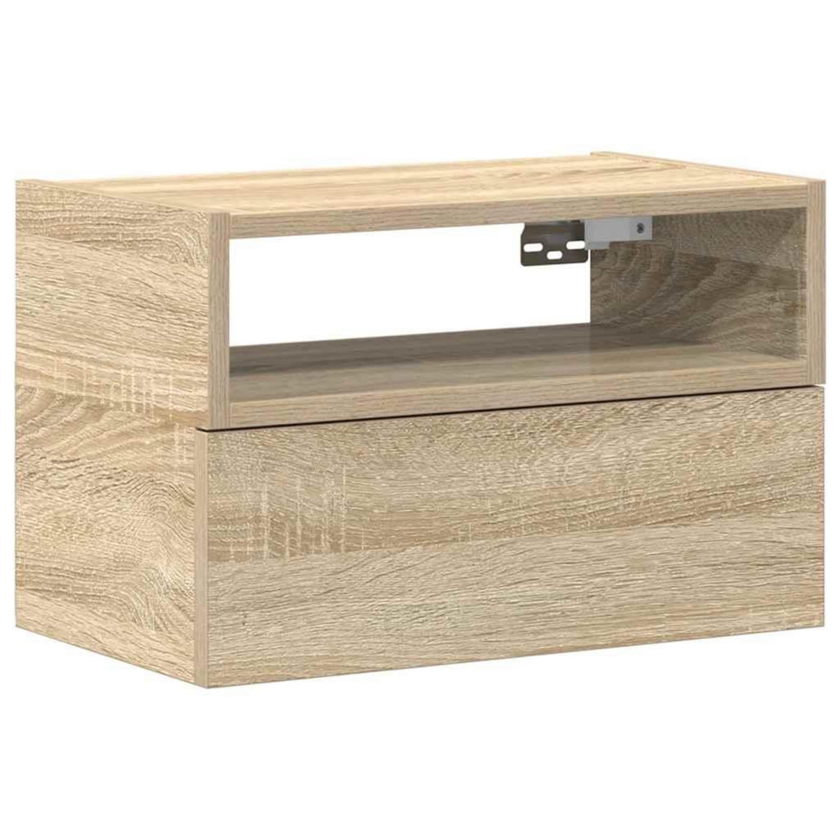 VIDAXL Table de chevet murale chene sonoma 45x26x28,5 cm