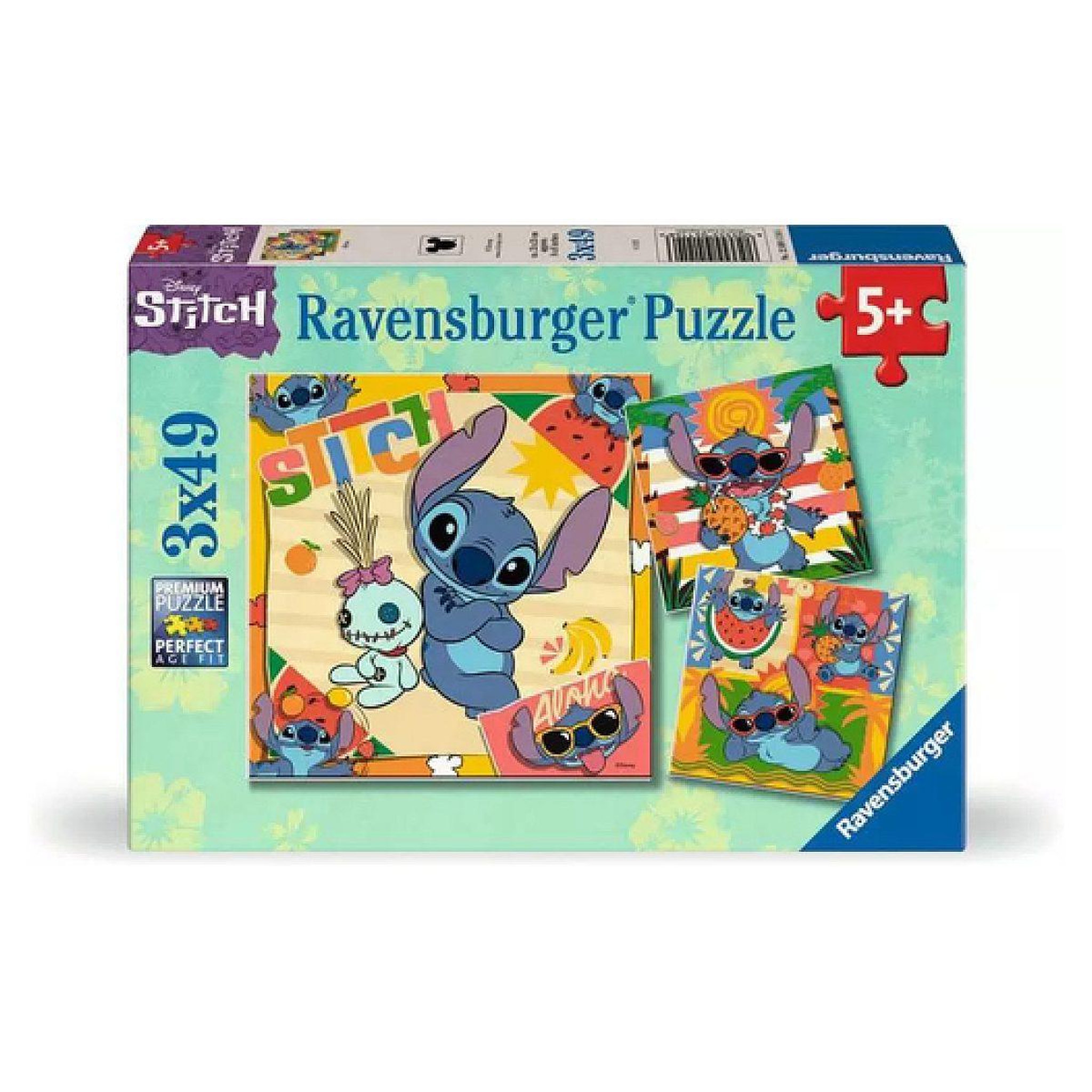 RAVENSBURGER Puzzle 3x49 pieces aloha ! Disney stitch