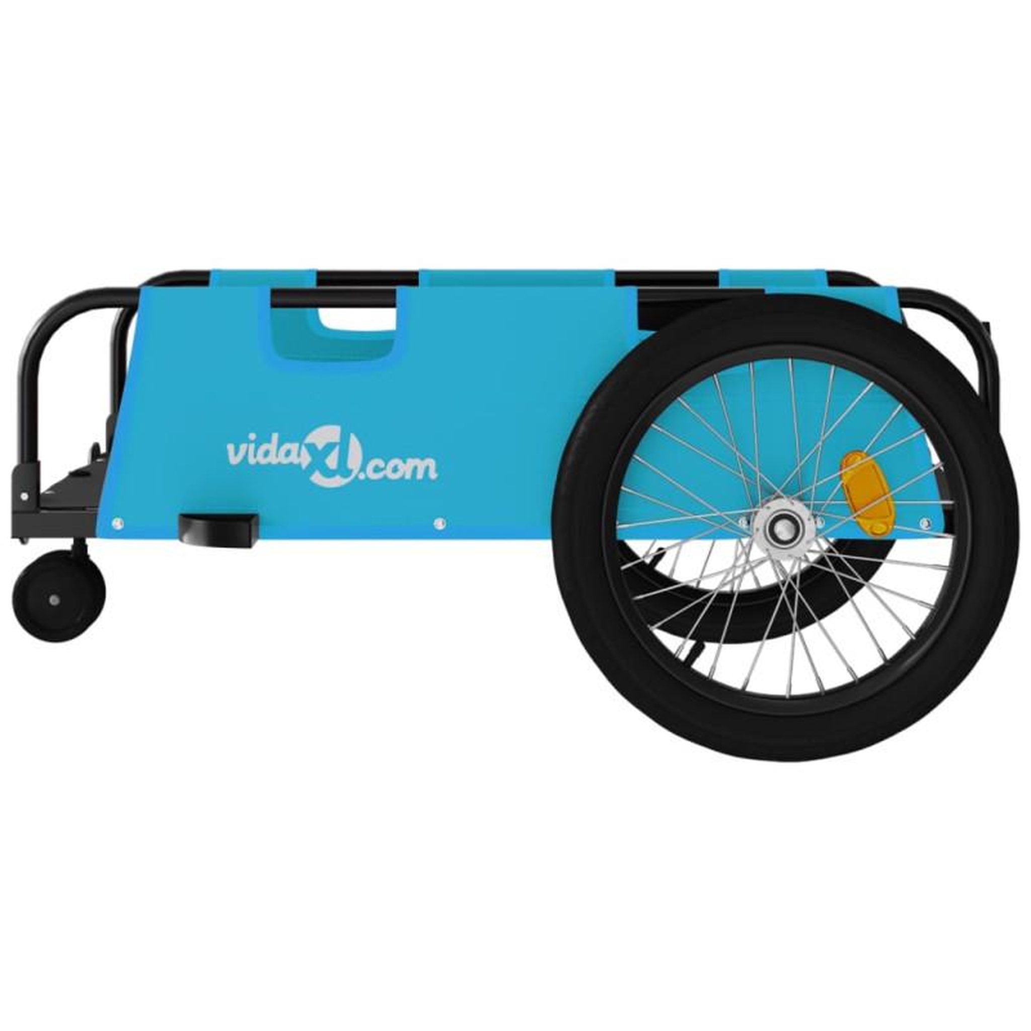 Voir la diapositive 6 : VIDAXL Remorque de vélo bleu et noir tissu oxford et fer