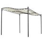 Voir la diapositive 5 : OUTSUNNY Pergola tonnelle de jardin auvent 2,97 x 2,97 m adossable métal noir polyester anti-UV beige