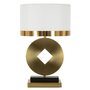 Voir la diapositive 1 : Paris Prix Lampe à Poser en Métal  Coin  53cm Or & Blanc