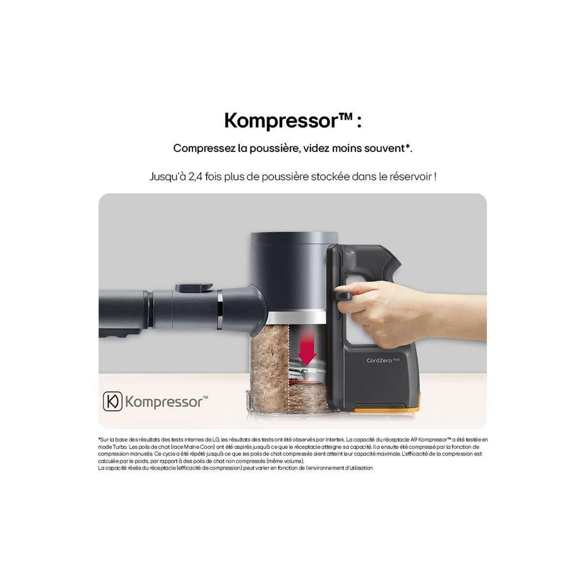 LG Aspirateur balai CordZero A9 Kompressor A9K-ULTRA1V