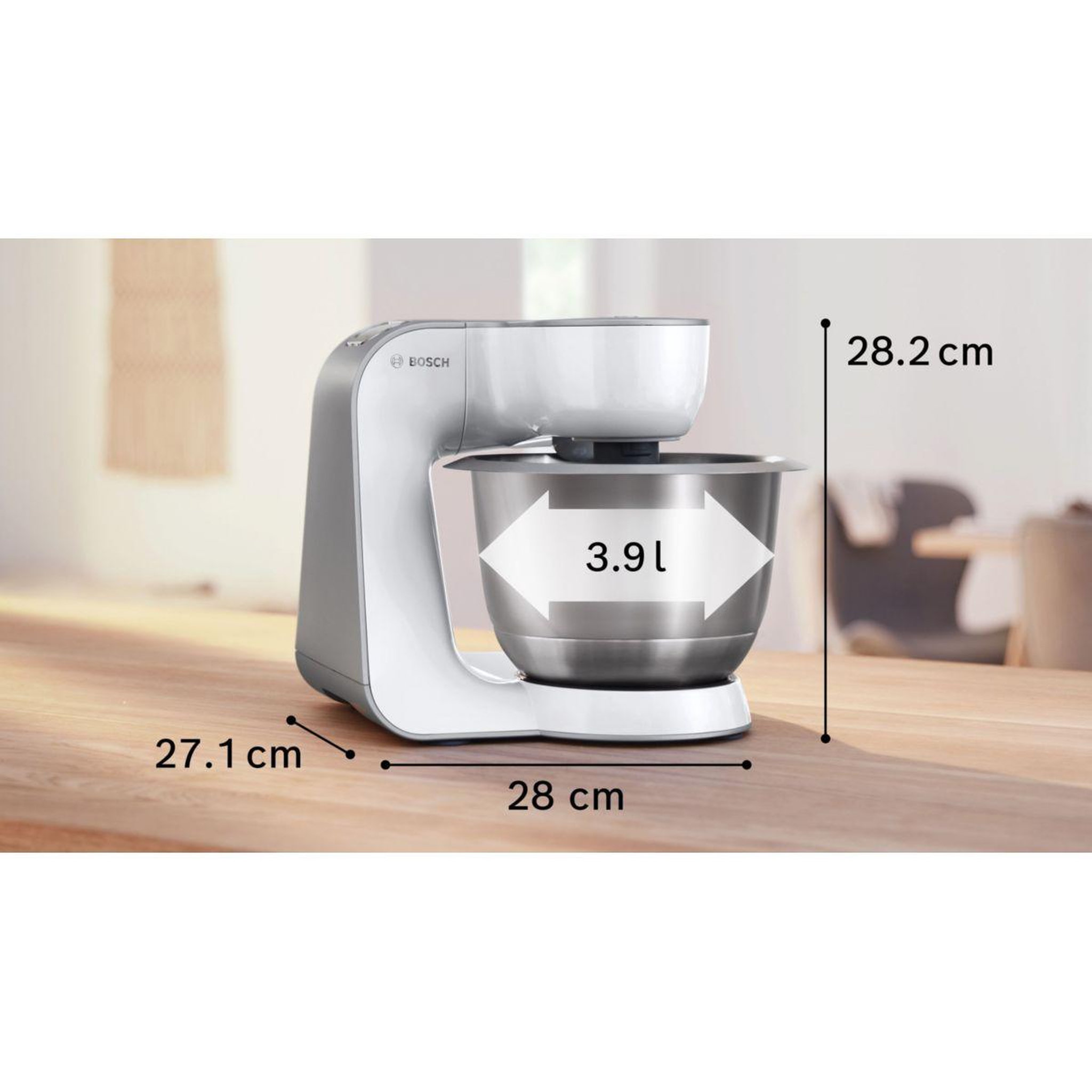 Voir la diapositive 5 : BOSCH Robot pâtissier série 4 - blanc mum58200e