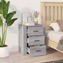 Voir la diapositive 3 : VIDAXL Table de chevet Sonoma gris 50x36x60 cm Bois d'ingenierie