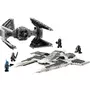 LEGO 75348 Star Wars Le Chasseur Fang Mandalorien Contre le TIE Interceptor, Jouet de Vaisseaux Spatiaux pour Enfants avec 3 Minifigurines, Figurine Droïde et Sabre Noir, Cadeau