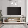 CONCEPT USINE Meuble TV design blanc et bois 160 cm MELO