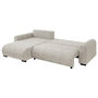 Voir la diapositive 2 : BEST MOBILIER Rosalie - canapé d'angle réversible 4 places convertible avec coffre en tissu bouclette