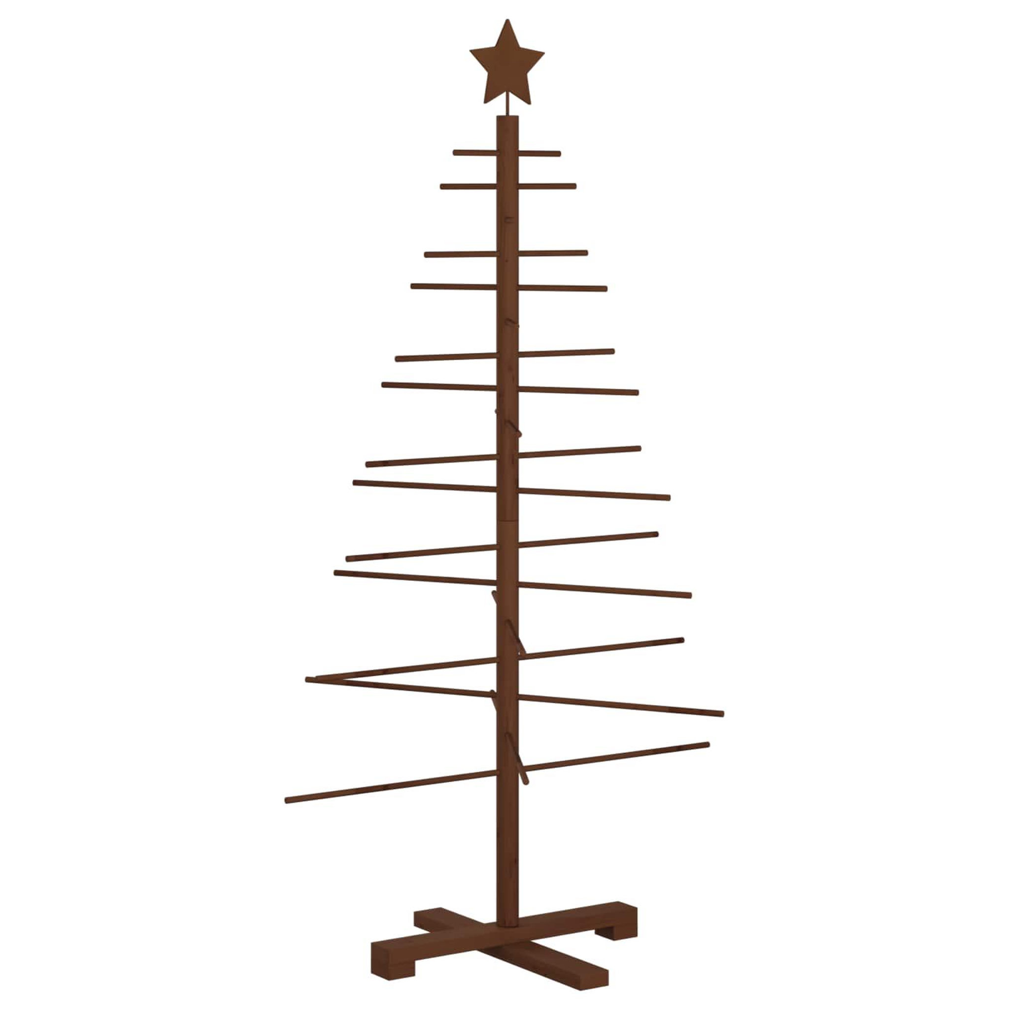 VIDAXL Arbre de Noël en bois KOTKA 125 cm Bambou et bois de pin massif