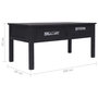 Voir la diapositive 6 : VIDAXL Table basse Noir 100x50x45 cm Bois