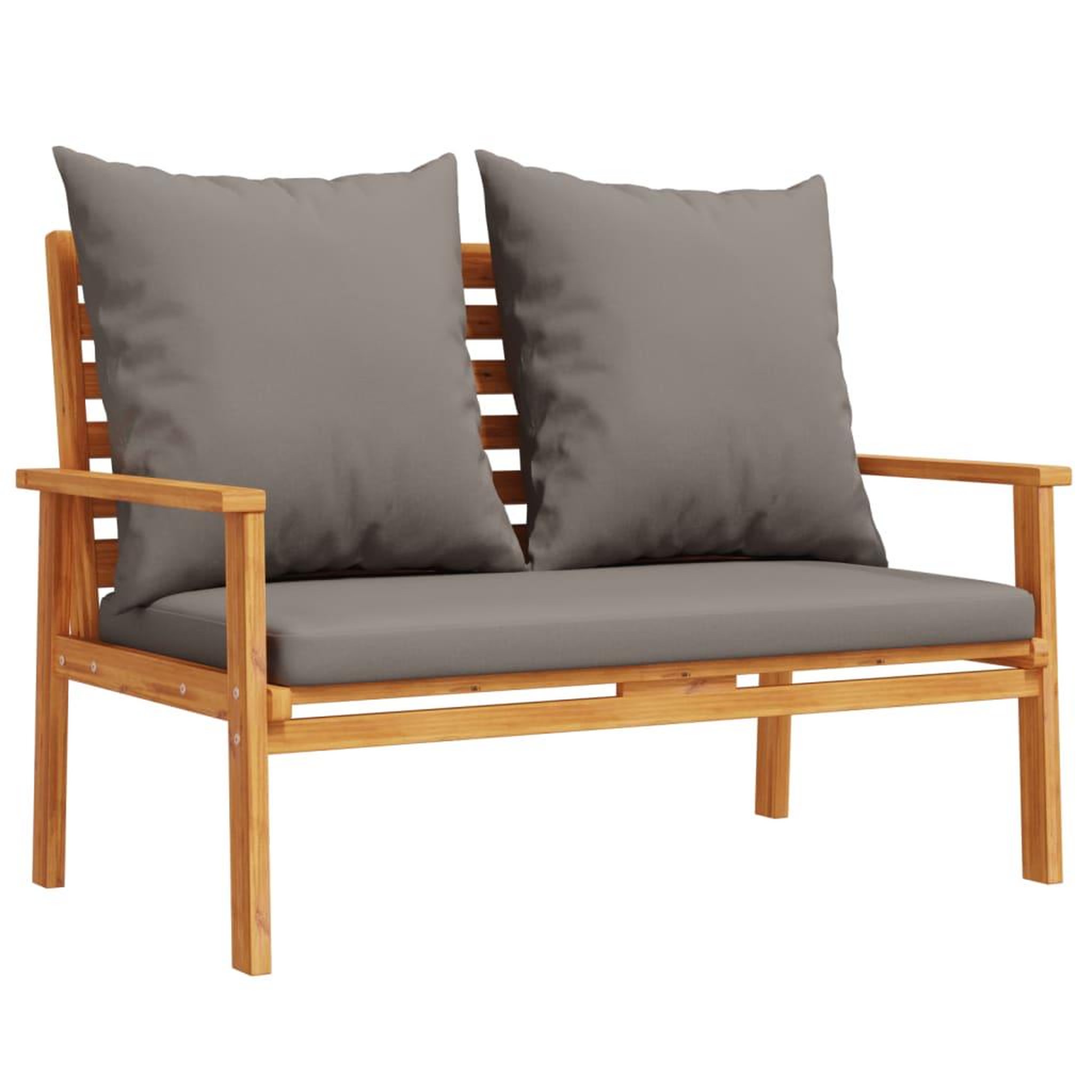 Voir la diapositive 2 : VIDAXL Canape de jardin 120 cm avec coussin bois d'acacia massif
