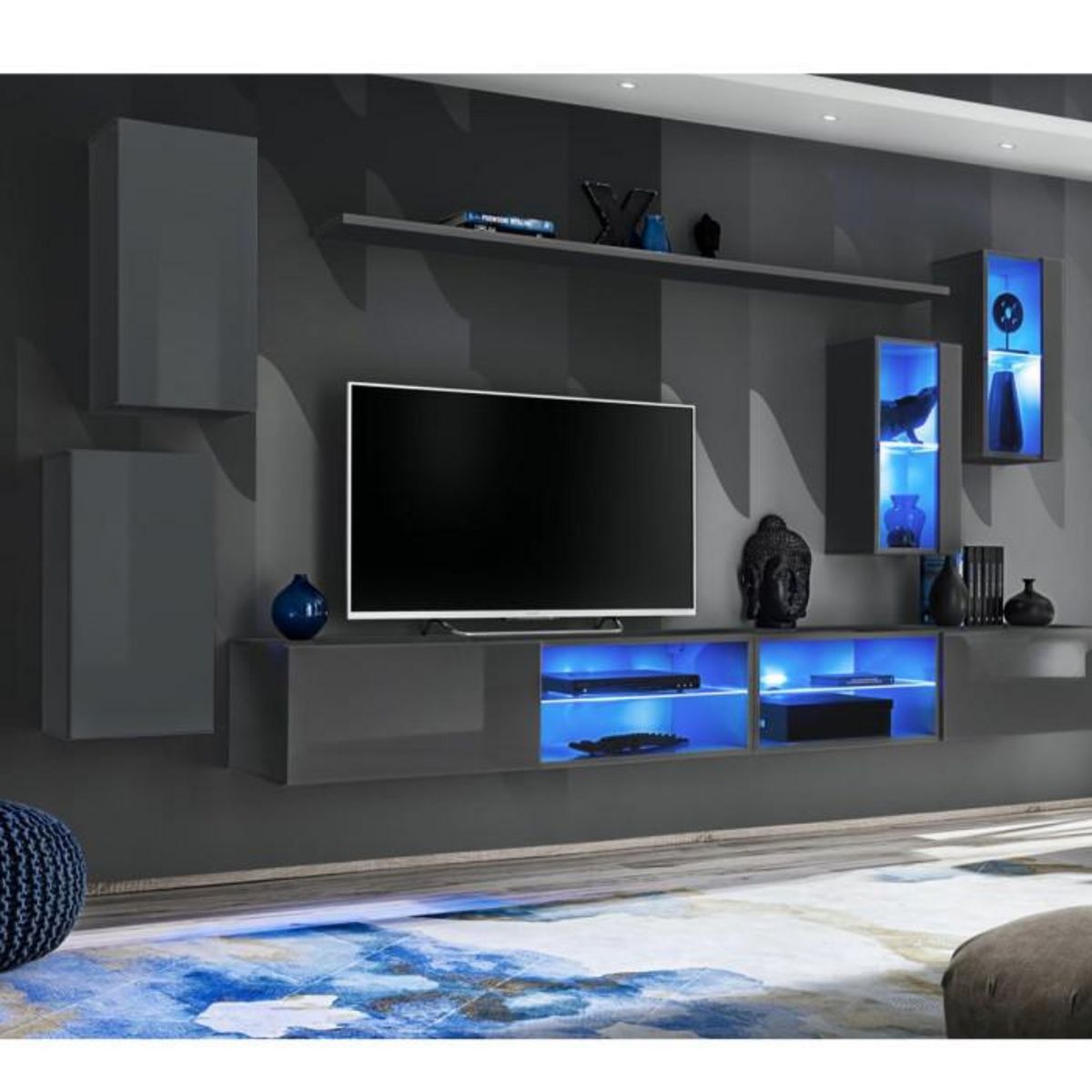 Paris Prix Ensemble Meuble TV  Switch XXV  280cm Gris