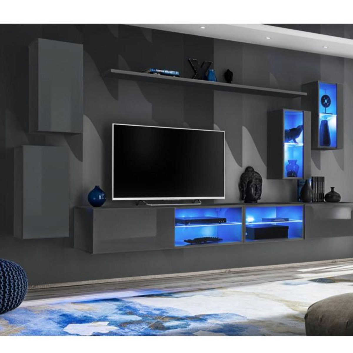 Paris Prix Ensemble Meuble TV  Switch XXV  280cm Gris