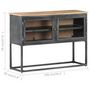 Voir la diapositive 6 : VIDAXL Buffet Gris 100x30x70 cm Bois d'acacia massif