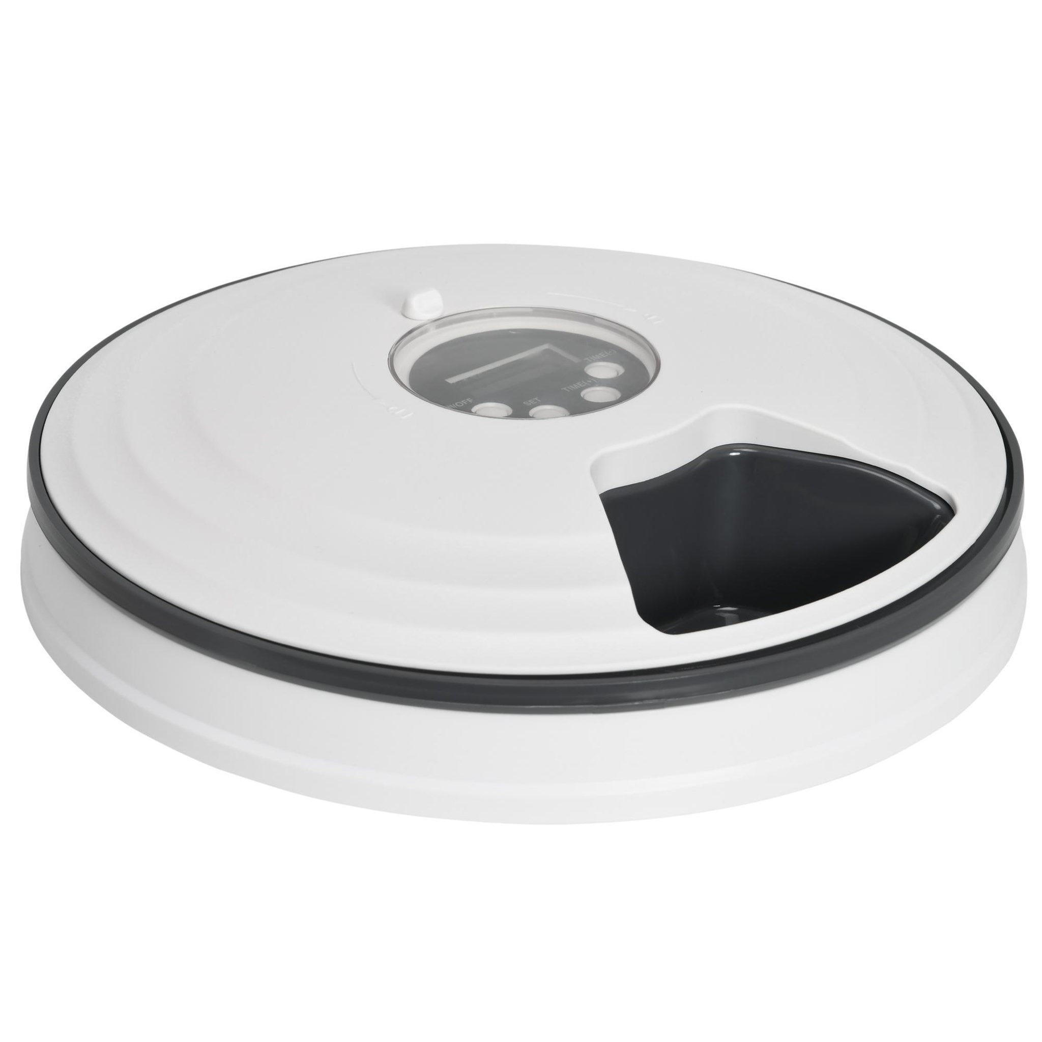 Voir la diapositive 1 : PAWHUT Distributeur de nourriture chat chien - distributeur automatique programmable - 6 compartiments - écran LED - fonction musicale intégrée - ABS gris blanc