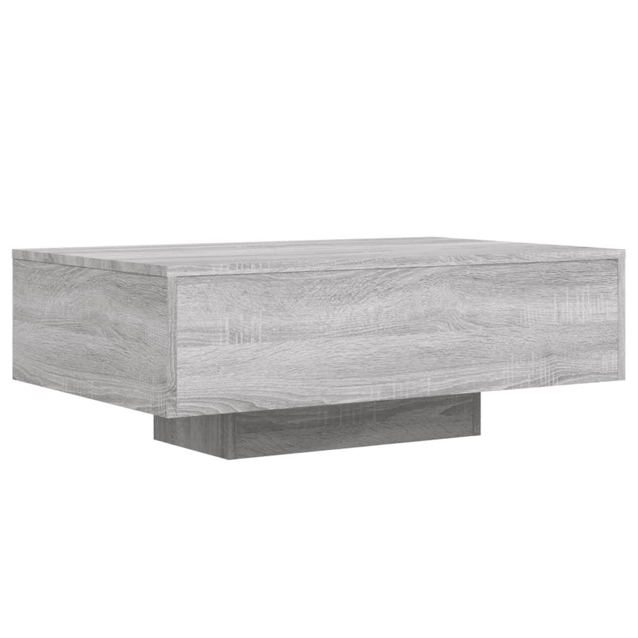 Voir la diapositive 3 : VIDAXL Table basse avec lumieres LED sonoma gris 85x55x31 cm