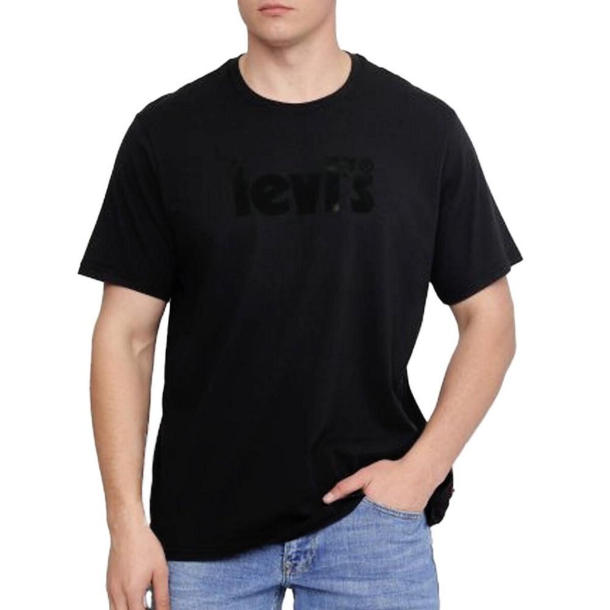 T-shirt Noir Homme Levi's Crewneck pas cher 