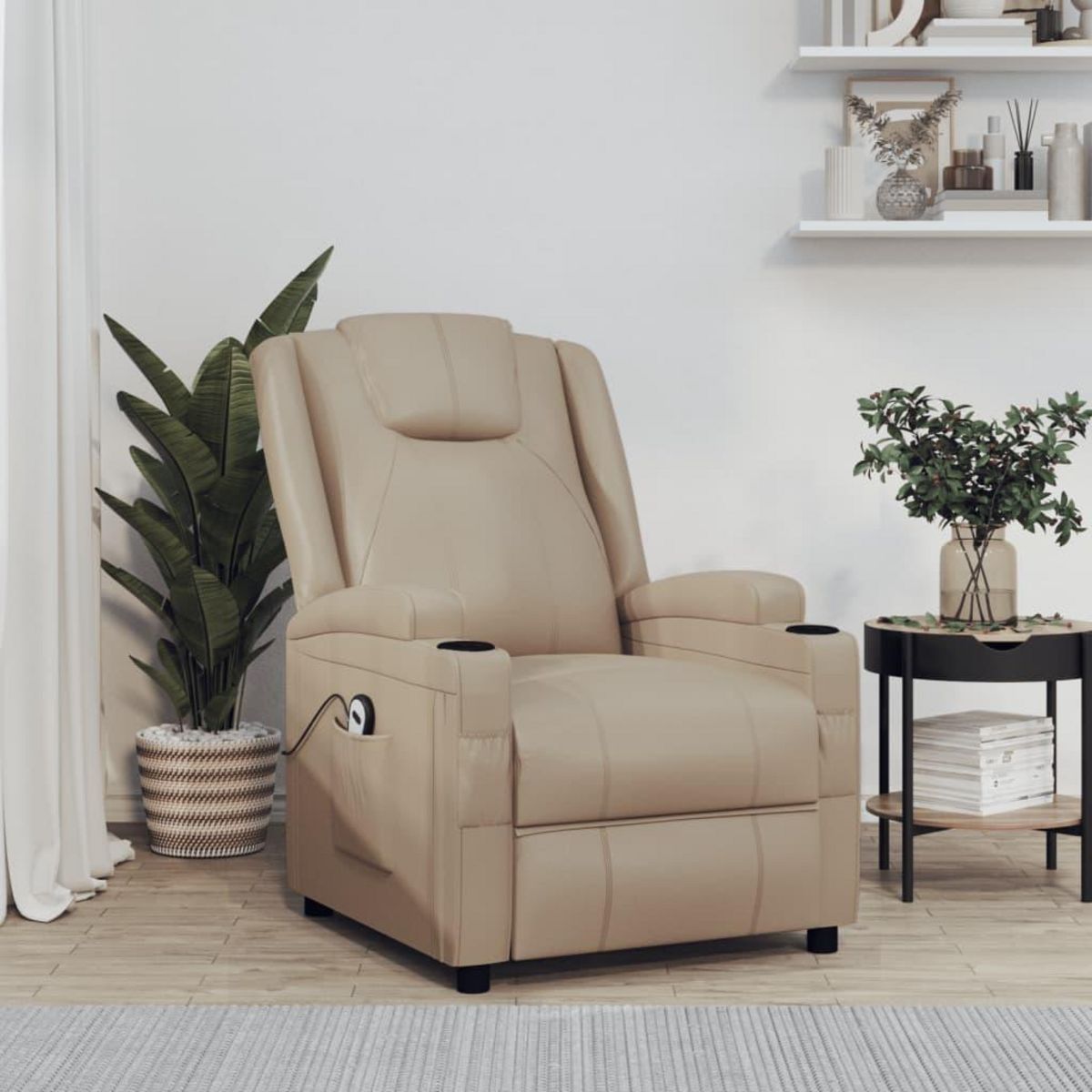 VIDAXL Fauteuil Cappuccino Similicuir