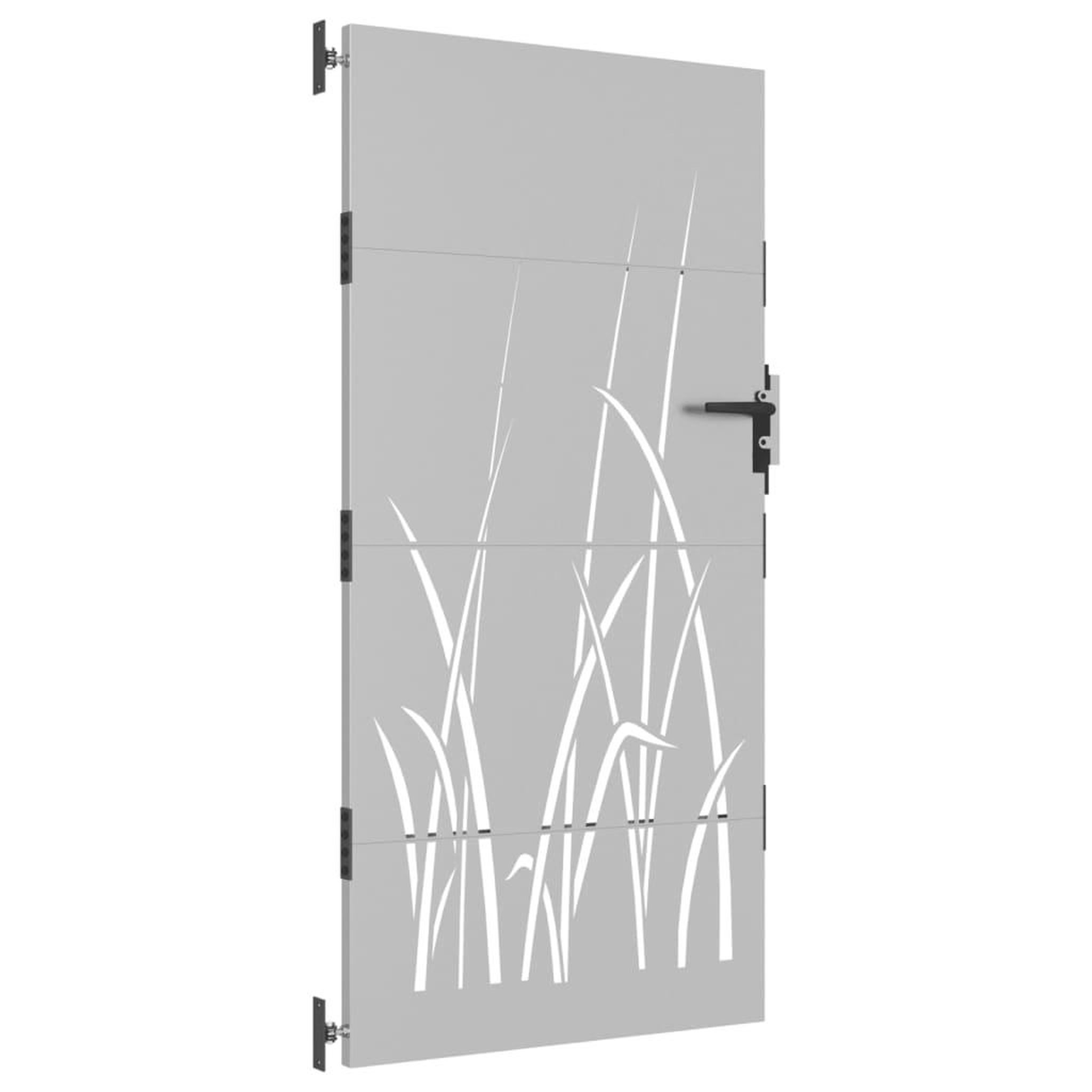 Voir la diapositive 3 : VIDAXL Portail de jardin 85x175 cm acier corten conception d'herbe