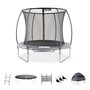 Voir la diapositive 1 : SWEEEK Trampoline 250cm filet intérieur avec pack d'accessoires + Tente de camping et sac de transport