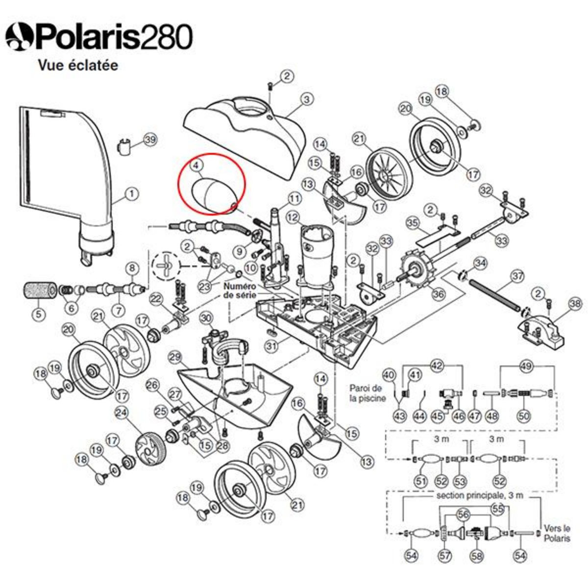 Polaris Flotteur de tête pour polaris 180/280/380 - a20
