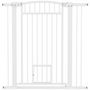 Voir la diapositive 4 : PAWHUT Barrière de sécurite chien extensible L.76-104 cm double verrouillage montage pression ou perçage blanc
