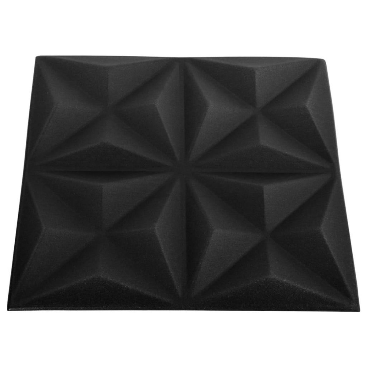 VIDAXL Panneaux muraux 3D 24 pcs 50x50 cm noir origami 6 m^2