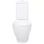 VIDAXL Toilette en ceramique Ronde Ecoulement d'eau au fond Blanc