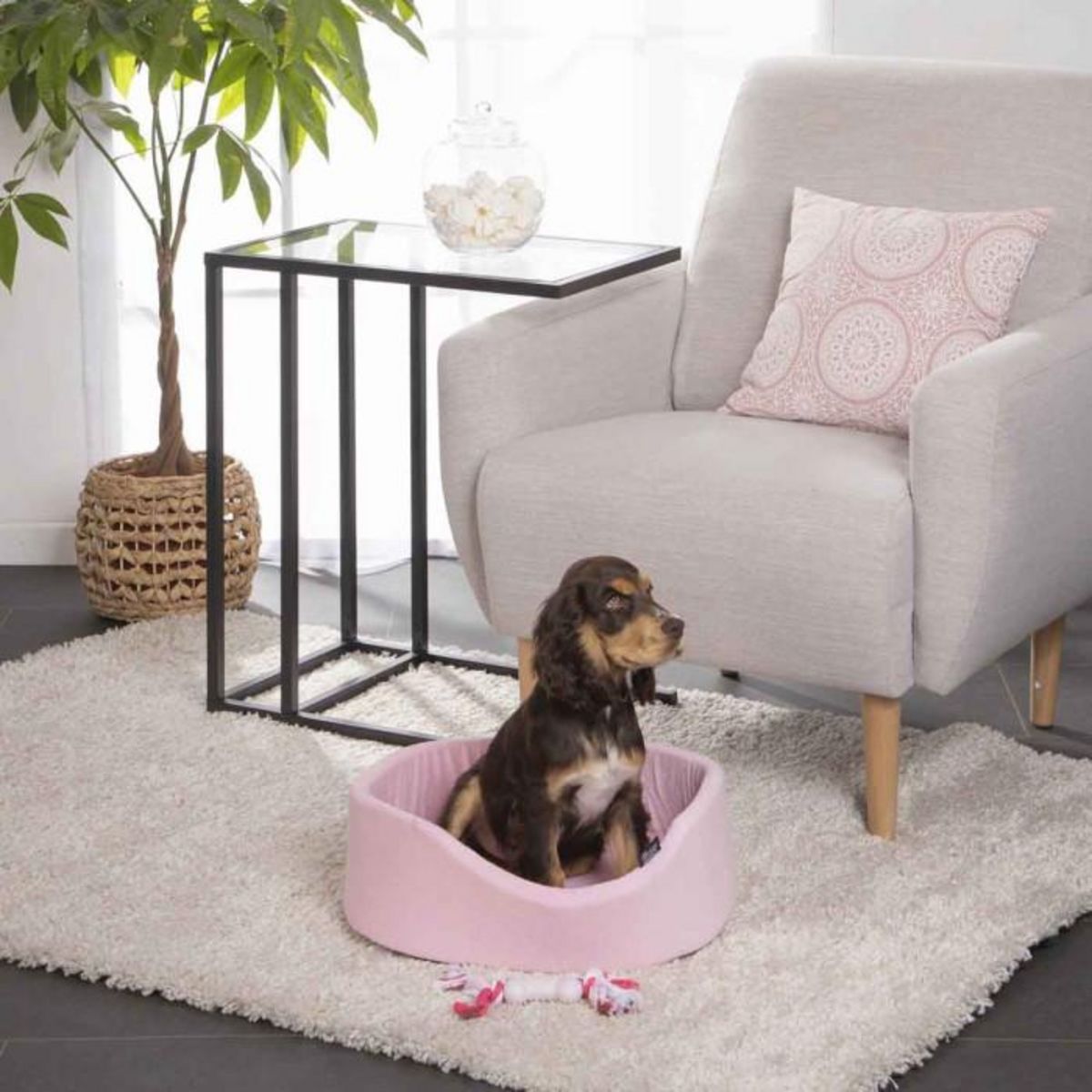 Paris Prix Panier pour Chien & Chat  Puppy  45cm Rose Poudré