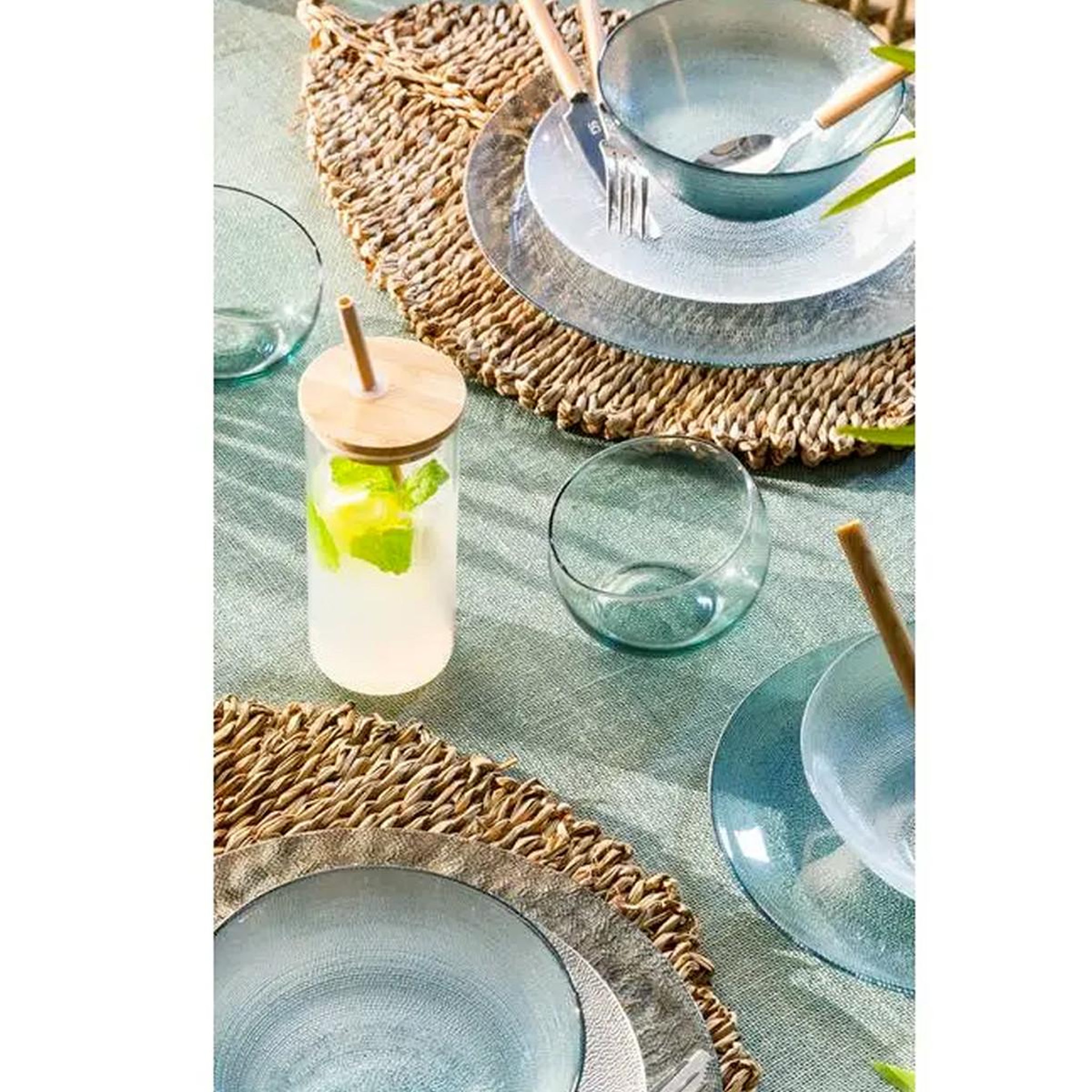 Voir la diapositive 3 : SECRET DE GOURMET Chope & paille en verre  palm  40cl transparent