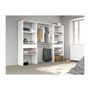 Voir la diapositive 4 : EKIPA Dressing Blanc - L 220 x P 40 x H 180 cm - ARTIC