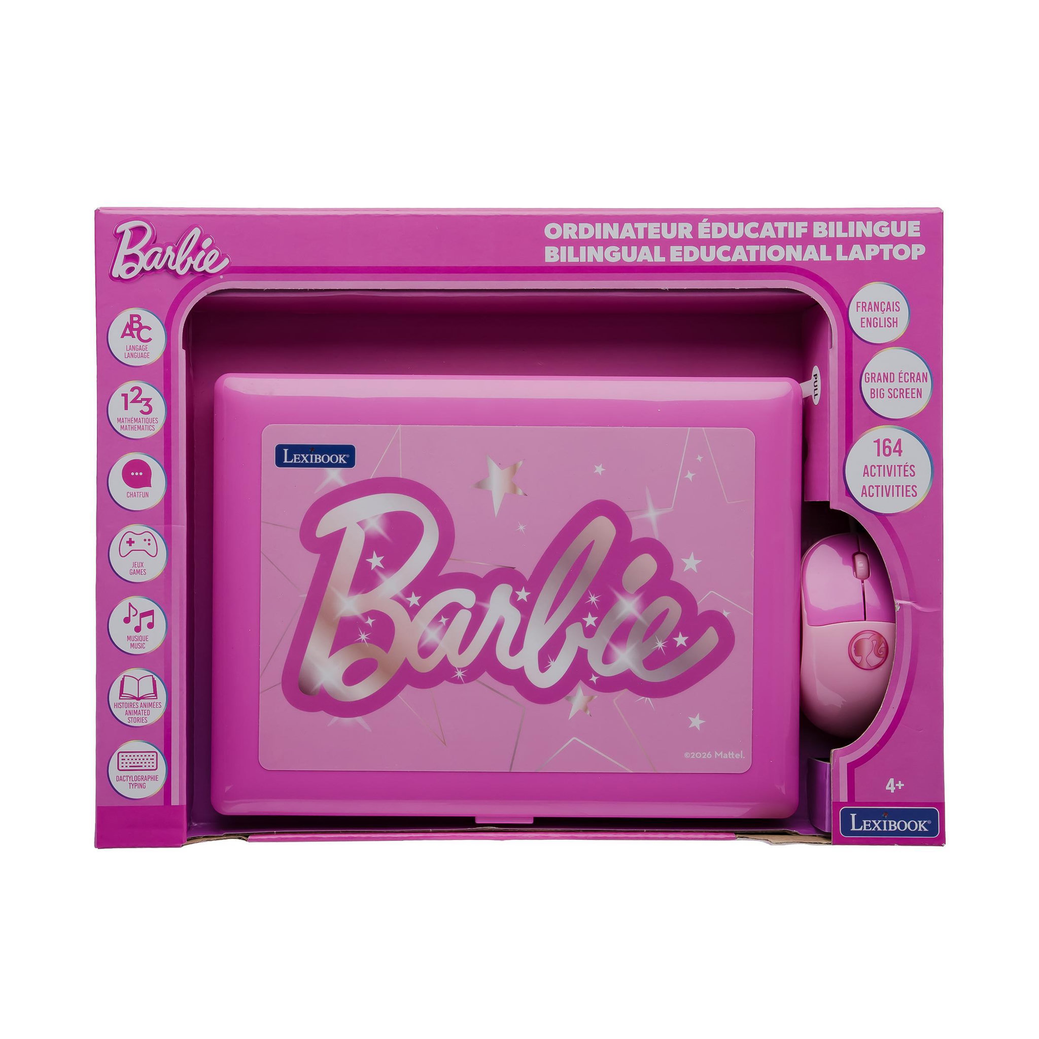 Voir la diapositive 3 : Lexibook Ordinateur éducatif bilingue avec 164 activités Barbie (EN/FR)