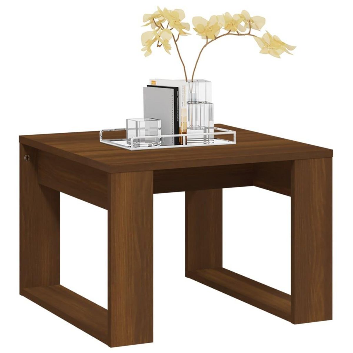 VIDAXL Table d'appoint Chene marron 50x50x35 cm Bois d'ingenierie