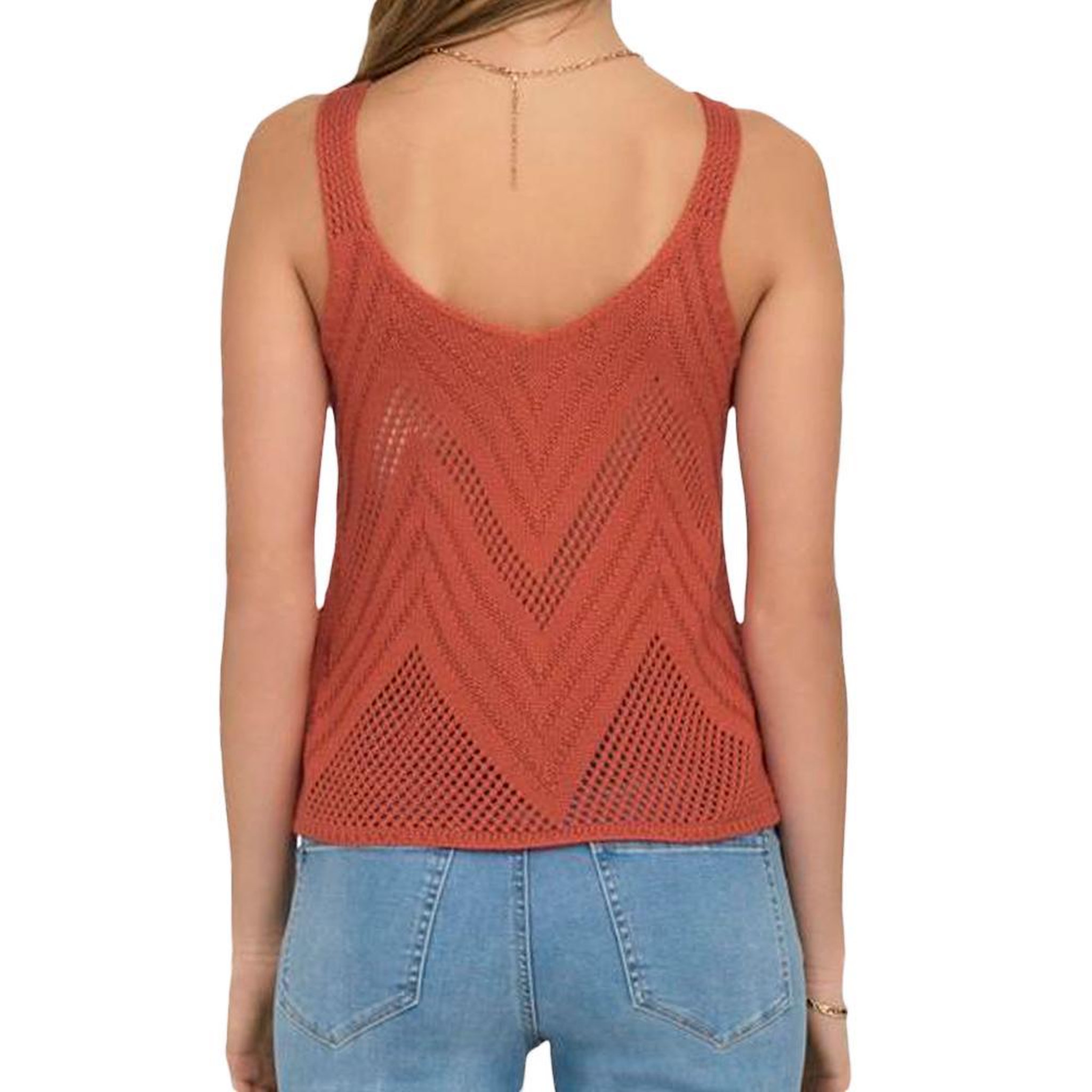 Voir la diapositive 2 : JACQUELINE DE YONG Top Crochet Terracotta Femme Jdy 15226348