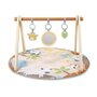 Voir la diapositive 1 : MARKET24 INGENUITY Tapis d'éveil bébé pliable WonderWood, rond avec arche de jeux en bois, mirroir et jouets bébé