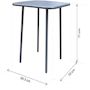 Voir la diapositive 3 : Habitat et Jardin Table de jardin en métal  Bilbao  - 70 x 70 x 71 cm - Gris