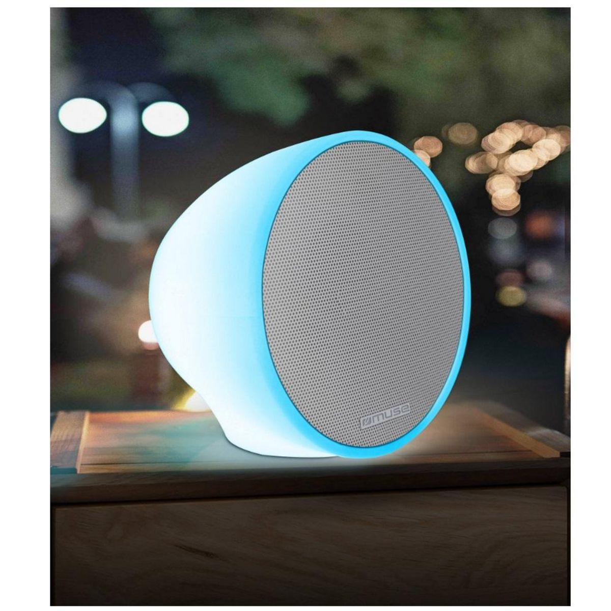 Muse Enceinte bluetooth sans fil avec lumière d'ambiance - ML655BT