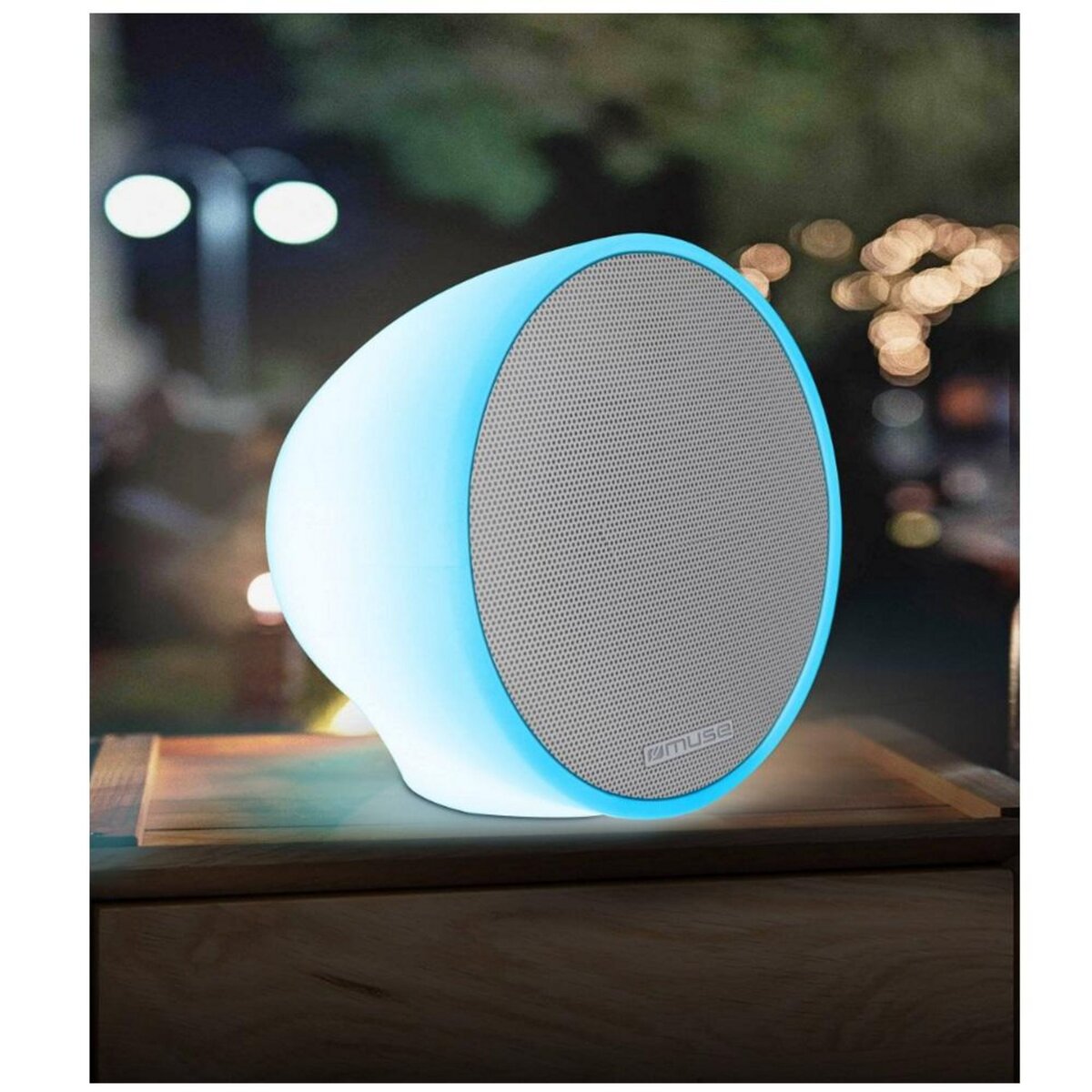Muse Enceinte bluetooth sans fil avec lumière d'ambiance - ML655BT