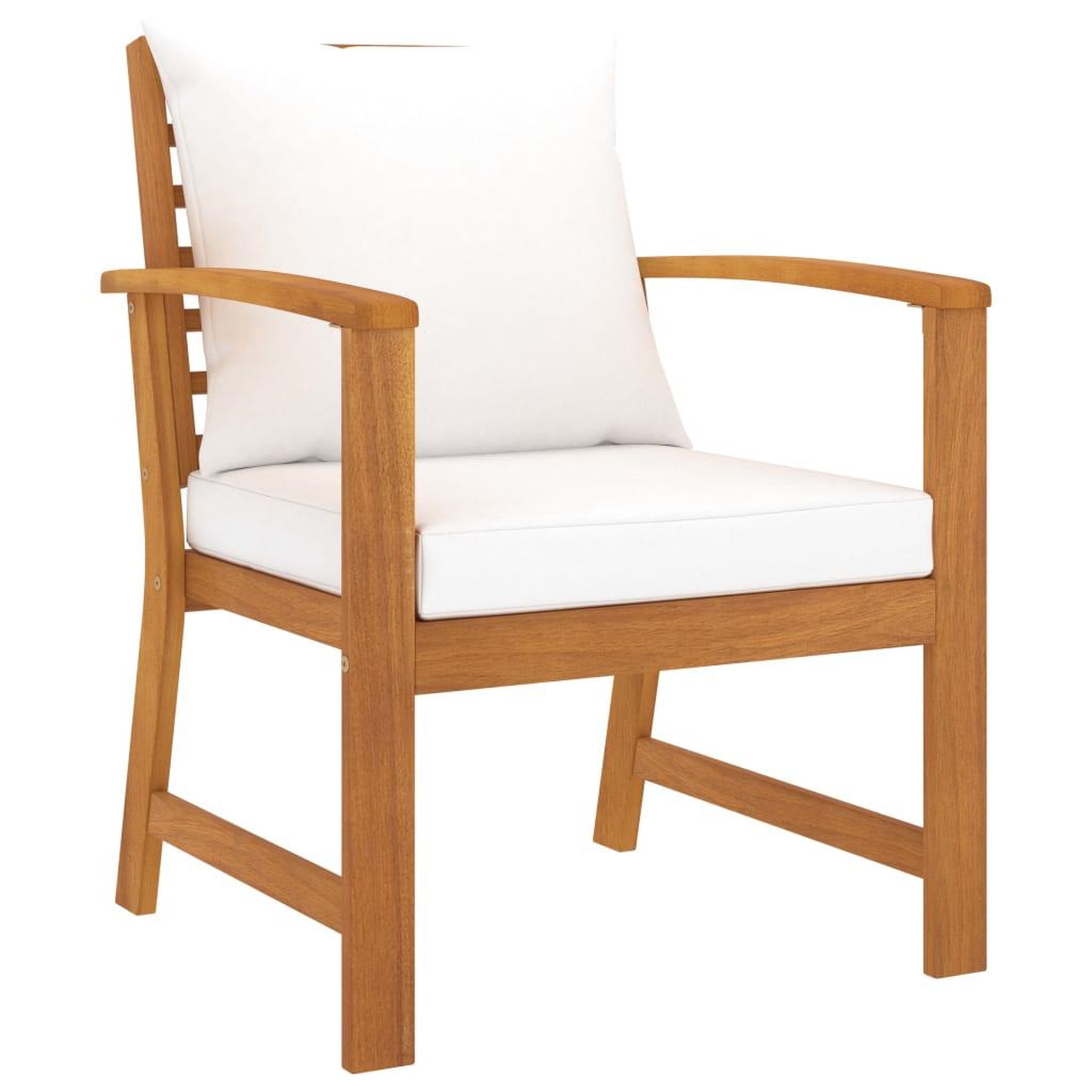 Voir la diapositive 4 : VIDAXL Salon de jardin 5 pcs avec coussin Bois d'acacia solide