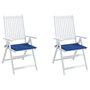 Voir la diapositive 4 : VIDAXL Coussins de chaise de jardin lot de 2 bleu royal 40x40x3 cm