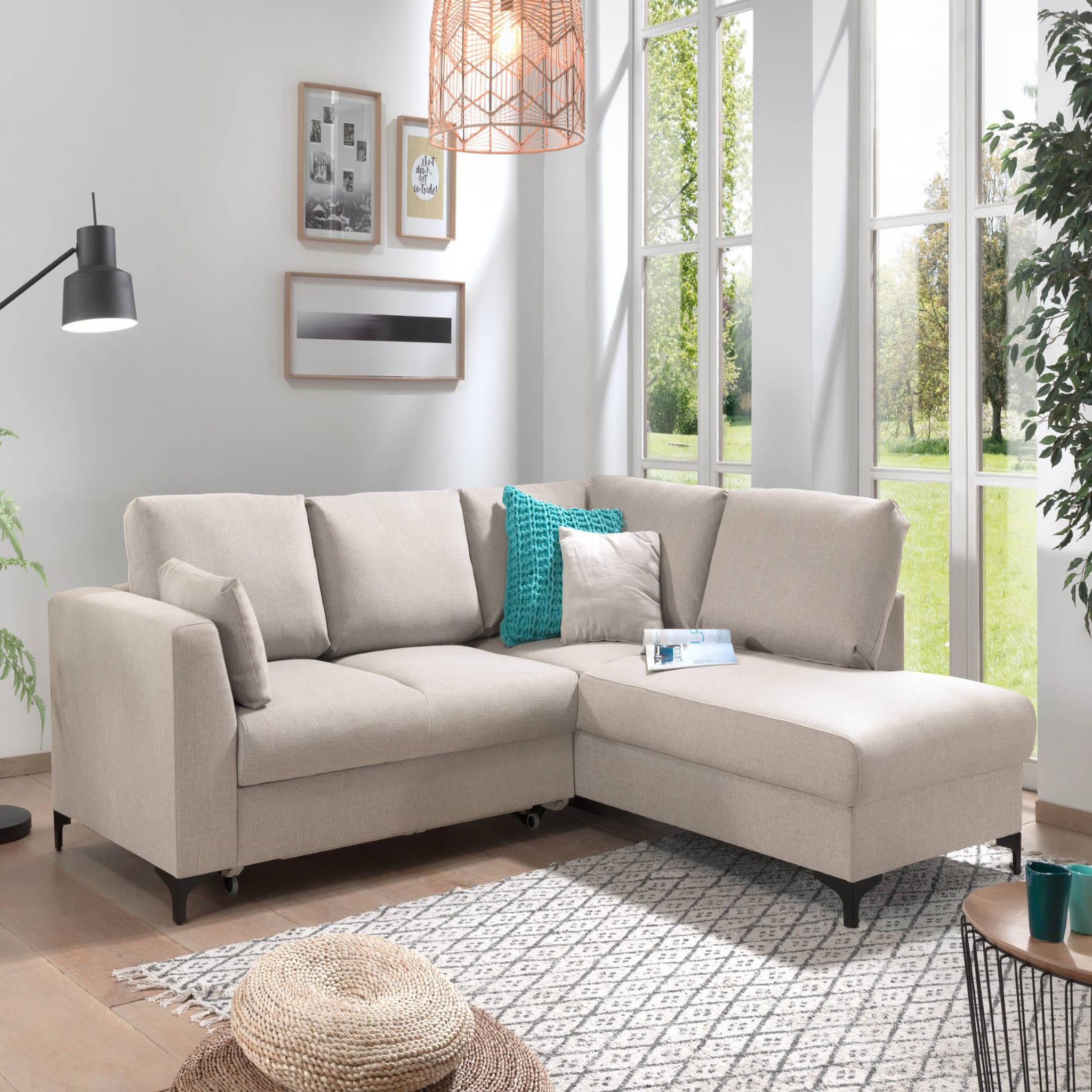 Voir la diapositive 1 : LISA DESIGN Tala - canapé d'angle droit - convertible - 5 places - en tissu