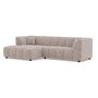 Voir la diapositive 2 : LISA DESIGN Curtis - canapé d'angle gauche 4 places avec accoudoir en tissu texturé