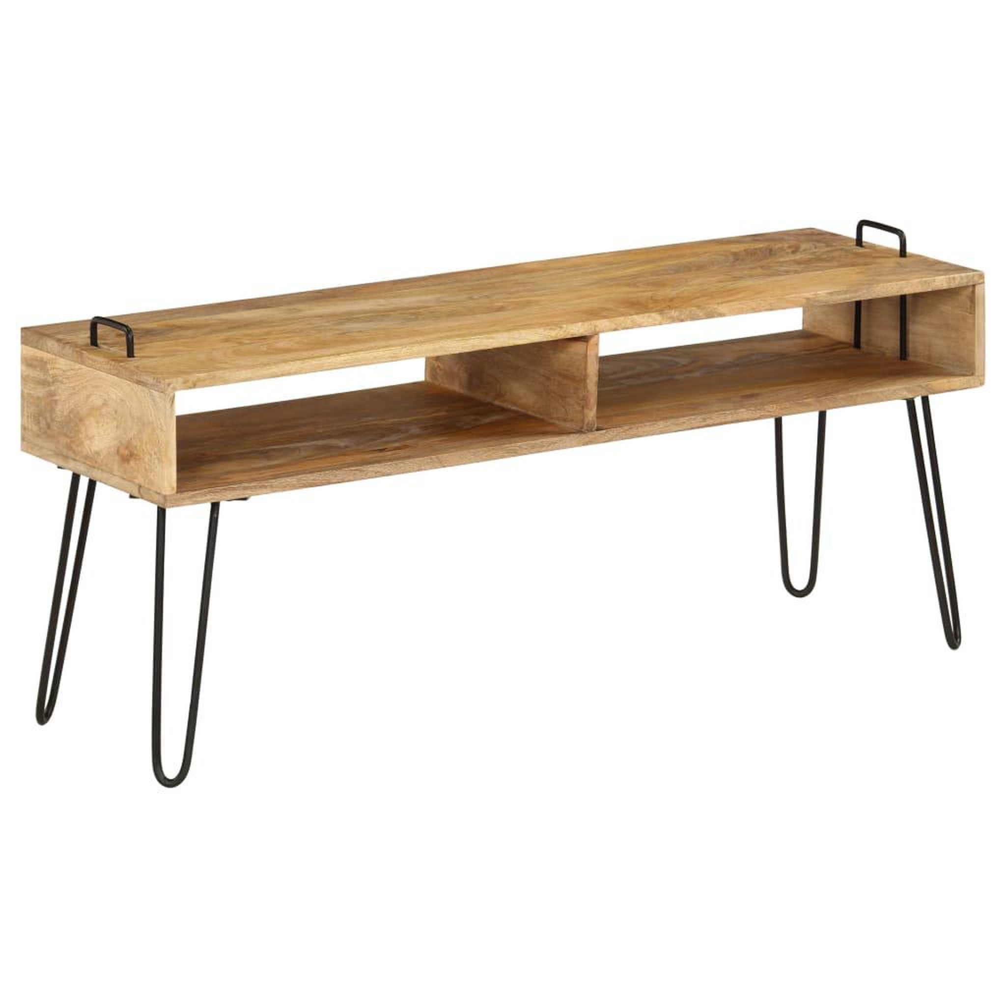 VIDAXL Meuble tv bois de manguier massif 110 x 35 x 45 cm