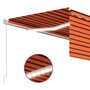 VIDAXL Auvent manuel retractable avec store 4x3 m Orange et marron
